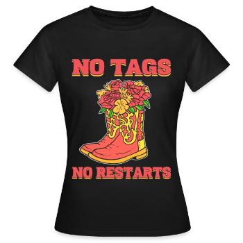 Pas de tags Pas de redémarrages Danse en ligne Danse en ligne - T-shirt Femme - noir - Devant - AI Model Female 172 dark (172cm)