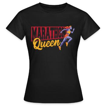 Marathon Queen Marathon Finisher Marathon Runner - Women's T-Shirt - black - Front - AI Model Female 172 dark (172cm)