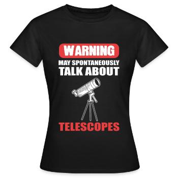 L’avertissement du télescope peut être déclenché spontanément via les télescopes - T-shirt Femme - noir - Devant - AI Model Female 172 dark (172cm)