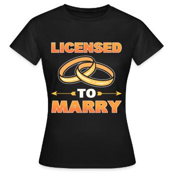Licensed To Marry Wedding Officiant Officiating - Women's T-Shirt - black - Front - AI Model Female 172 dark (172cm)