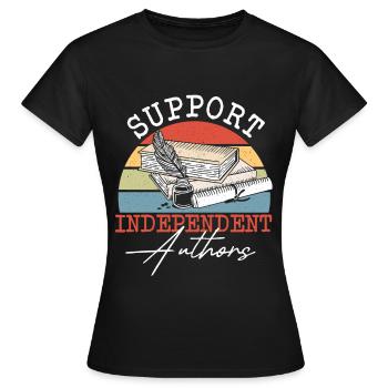 Bibliophile Auteur Blogueur Journalistique - T-shirt Femme - noir - Devant - AI Model Female 172 dark (172cm)