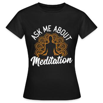 Yoga amant Chakra guérison Chakra guérison Art - T-shirt Femme - noir - Devant - AI Model Female 172 dark (172cm)