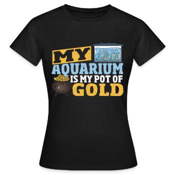 Aquarienbesitzer Aquarium Fischhalter - Frauen T-Shirt - Schwarz - Vorne - AI Model Female 172 dark (172cm)