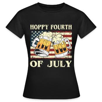 USA Chope de bière brasserie bière artisanale américaine - T-shirt Femme - noir - Devant - AI Model Female 172 dark (172cm)
