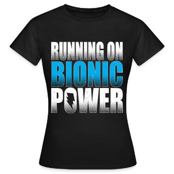 Courir sur Bionic Rehab Custom Parts Bionic Knee - T-shirt Femme - noir - Devant - AI Model Female 172 dark (172cm)