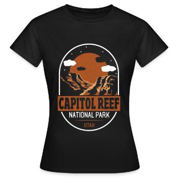 Nature Camping Randonnée Capitol Reef National Park - T-shirt Femme - noir - Devant - AI Model Female 172 dark (172cm)