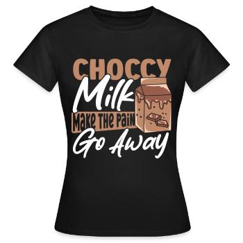 Choccy Milk Milk Blend I Lait au chocolat Heart - T-shirt Femme - noir - Devant - AI Model Female 172 dark (172cm)