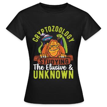 Pseudoscience cryptique et sous-culture - T-shirt Femme - noir - Devant - AI Model Female 172 dark (172cm)