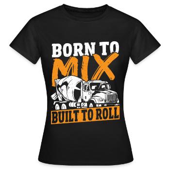 Concrete Mixer Cement Mixer Truck Cement Mixer - Women's T-Shirt - black - Front - AI Model Female 172 dark (172cm)