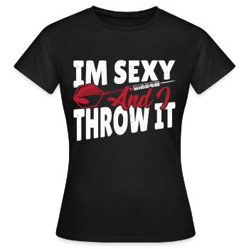 Amateurs de fléchettes Tir sportif sur cible - T-shirt Femme - noir - Devant - AI Model Female 172 dark (172cm)