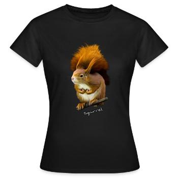 Squirrel, squirrel, sweet squirrel - Women's T-Shirt - black - Front - AI Model Female 172 dark (172cm)