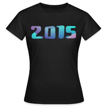 Geburtstagsgeschenk 2015 Jahrgang 2015 Retro 2015 - Frauen T-Shirt - Schwarz - Vorne - AI Model Female 172 dark (172cm)