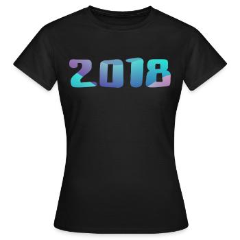 Geburtstagsgeschenk 2018 Jahrgang 2018 Retro 2018 - Frauen T-Shirt - Schwarz - Vorne - AI Model Female 172 dark (172cm)