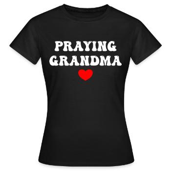 Praying Grandma - Women's T-Shirt - black - Front - AI Model Female 172 dark (172cm)