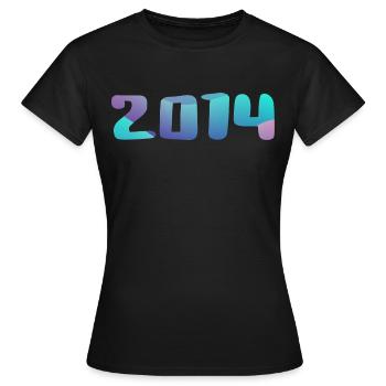Geburtstagsgeschenk 2014 Jahrgang 2014 Retro 2014 - Frauen T-Shirt - Schwarz - Vorne - AI Model Female 172 dark (172cm)
