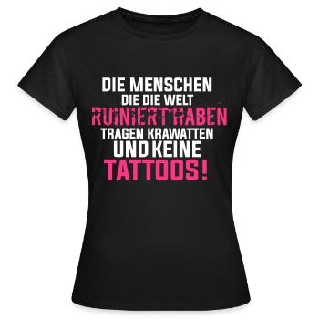 Tatouage - T-shirt Femme - noir - Devant - AI Model Female 172 dark (172cm)