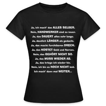 Heimwerker Handwerker DIY - Frauen T-Shirt - Schwarz - Vorne - AI Model Female 172 dark (172cm)