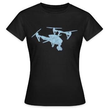 Drone (UAS) 2 - Women's T-Shirt - black - Front - AI Model Female 172 dark (172cm)