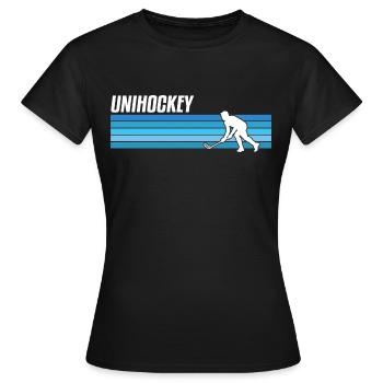 Unihockey Spieler Floorball Unihockey Spiel - Frauen T-Shirt - Schwarz - Vorne - AI Model Female 172 dark (172cm)