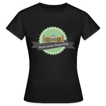 Nicht meine Regierung - Frauen T-Shirt - Schwarz - Vorne - AI Model Female 172 dark (172cm)