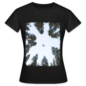 Forêt - T-shirt Femme - noir - Devant - AI Model Female 172 dark (172cm)
