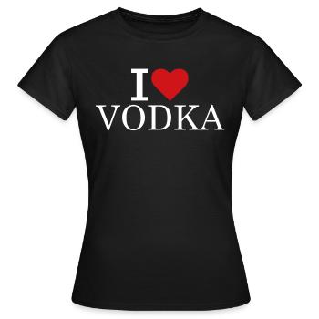 Vodka, Alkohol, Love Vodka. - Frauen T-Shirt - Schwarz - Vorne - AI Model Female 172 dark (172cm)