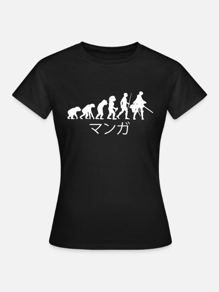 Évolution de l'anime - T-shirt Femme - noir