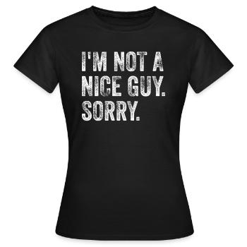 no niche guy - Women's T-Shirt - black - Front - AI Model Female 172 dark (172cm)