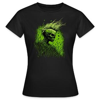 Horror Punk Zombie Mohawk - Frauen T-Shirt - Schwarz - Vorne - AI Model Female 172 dark (172cm)
