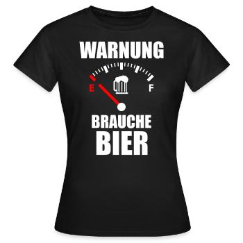 Need beer - Women's T-Shirt - black - Front - AI Model Female 172 dark (172cm)