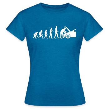 Mechaniker - Frauen T-Shirt - Antikblaues Saphir meliert - Vorne - AI Model Female 172 dark (172cm)