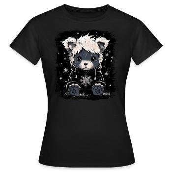 Ours en peluche Emo mignon - T-shirt Femme - noir - Devant - AI Model Female 172 dark (172cm)
