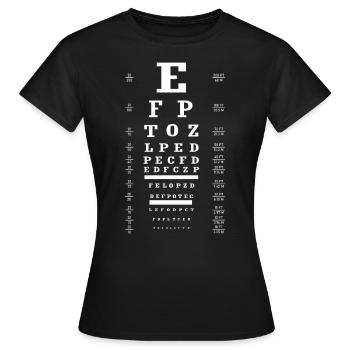 Optician Ophthalmologist - Women's T-Shirt - black - Front - AI Model Female 172 dark (172cm)