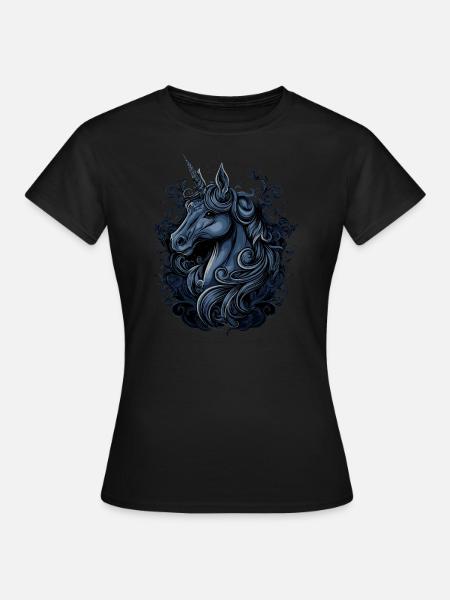 Einhorn Fantasy - Frauen T-Shirt - Schwarz