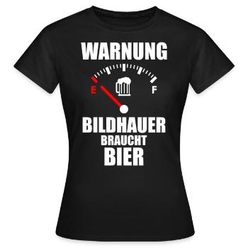 SCULPTEUR Dire Bière - T-shirt Femme - noir - Devant - AI Model Female 172 dark (172cm)