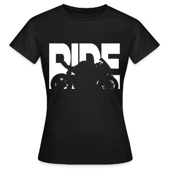 Superbike Rennmotorrad Ride Fahren - Frauen T-Shirt - Schwarz - Vorne - AI Model Female 172 dark (172cm)