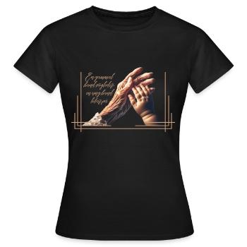 Ein alter Hase führt, ein junger Mann vertraut - Frauen T-Shirt - Schwarz - Vorne - AI Model Female 172 dark (172cm)