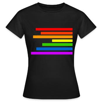 Regenbogen - Frauen T-Shirt - Schwarz - Vorne - AI Model Female 172 dark (172cm)