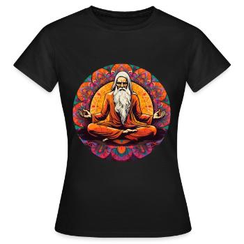 Meditation Guru - Frauen T-Shirt - Schwarz - Vorne - AI Model Female 172 dark (172cm)
