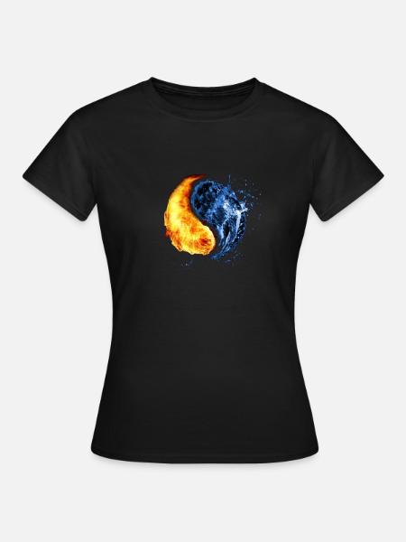 Ying Yang Simbol - T-shirt Femme - noir