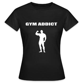 Gym Addict Bodybuilding Man Edition blanc - T-shirt Femme - noir - Devant - AI Model Female 172 dark (172cm)