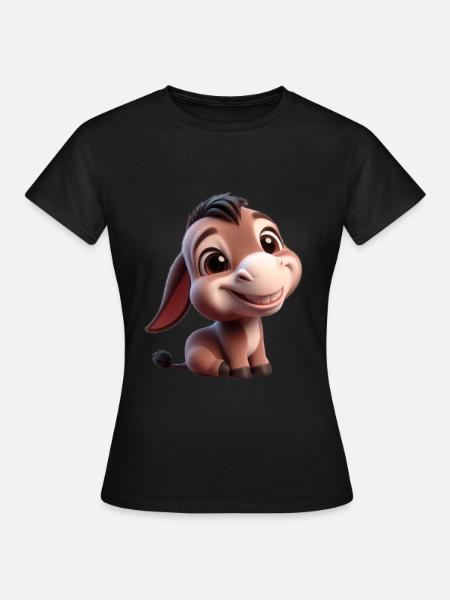 Baby Donkey Esel Mule - Dame-T-shirt - sort
