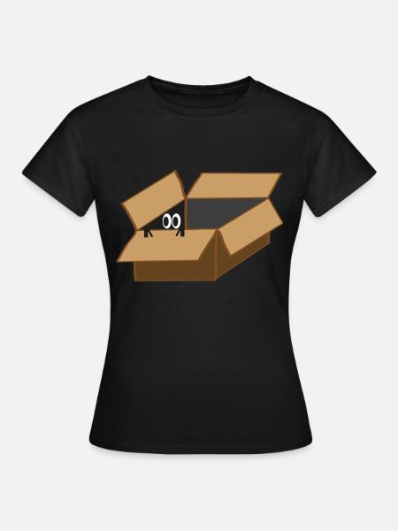 Agent Eye im Karton - Frauen T-Shirt - Schwarz
