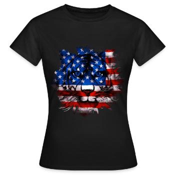 Amérique du Nord - T-shirt Femme - noir - Devant - AI Model Female 172 dark (172cm)