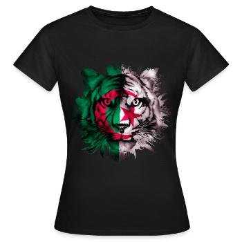 Algerien - Frauen T-Shirt - Schwarz - Vorne - AI Model Female 172 dark (172cm)