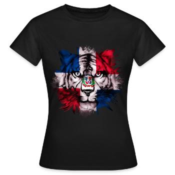 Dominikanische Republik - Frauen T-Shirt - Schwarz - Vorne - AI Model Female 172 dark (172cm)