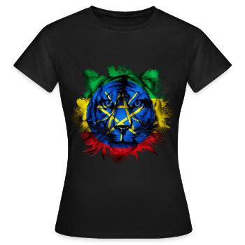 Éthiopie - T-shirt Femme - noir - Devant - AI Model Female 172 dark (172cm)