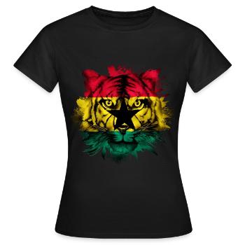 Ghana - T-shirt Femme - noir - Devant - AI Model Female 172 dark (172cm)