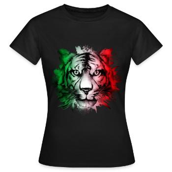 Italien - Frauen T-Shirt - Schwarz - Vorne - AI Model Female 172 dark (172cm)