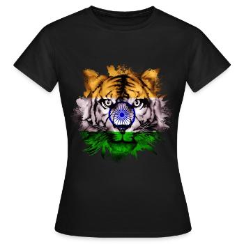 Inde - T-shirt Femme - noir - Devant - AI Model Female 172 dark (172cm)